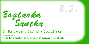boglarka santha business card